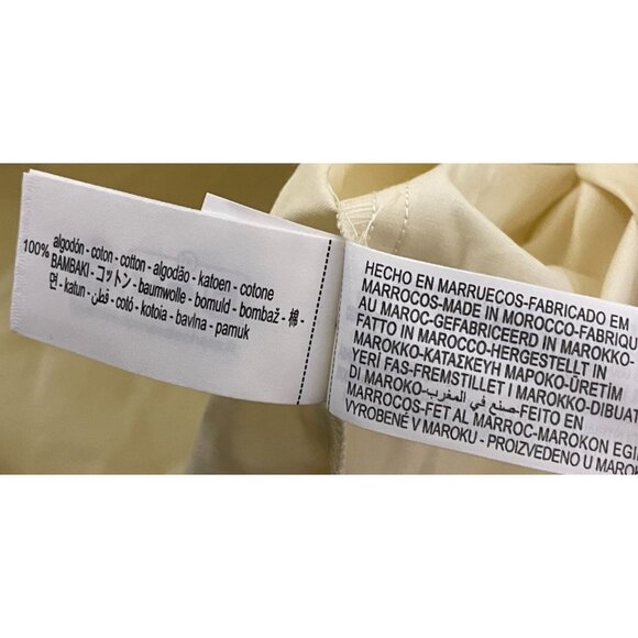 Zara Womens Poplin Shirt Dress Medium M Light Yellow Button Front 2946/479 NWT - Picture 12 of 16